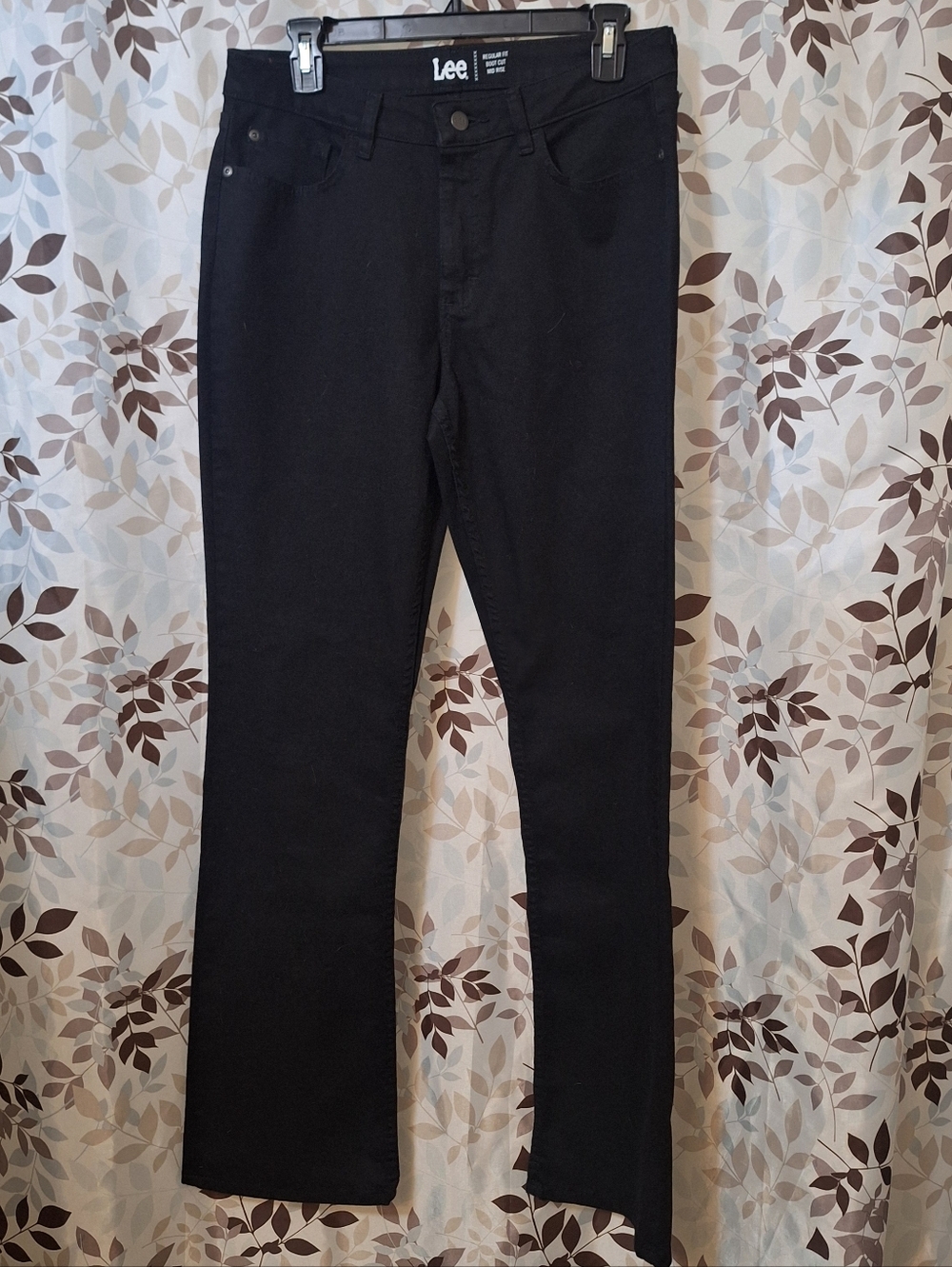 Lee Regular Fit Bootcut Mid-rise Black Jeans Size 10
